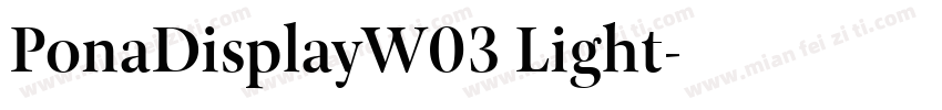 PonaDisplayW03 Light字体转换